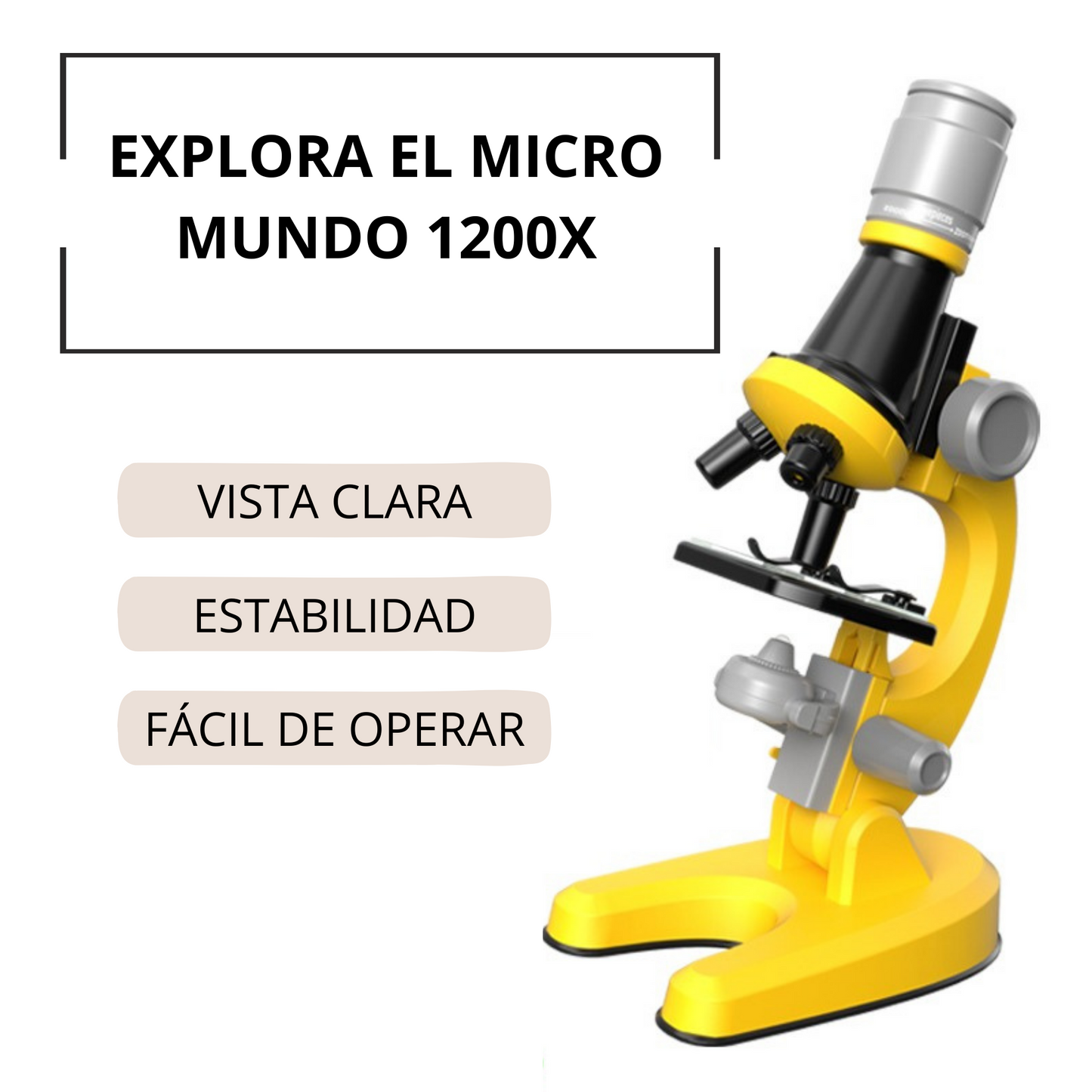 Microscopio Educativo Con Accesorios Para Niños