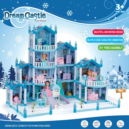 Casa De Muñecas Princesas Con Muebles 280pz 80x60x51 Cm