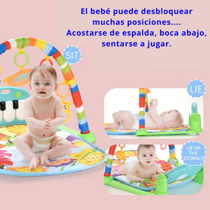 Alfombra Gimnasio Y Piano Musical, Multifuncional Para Bebes