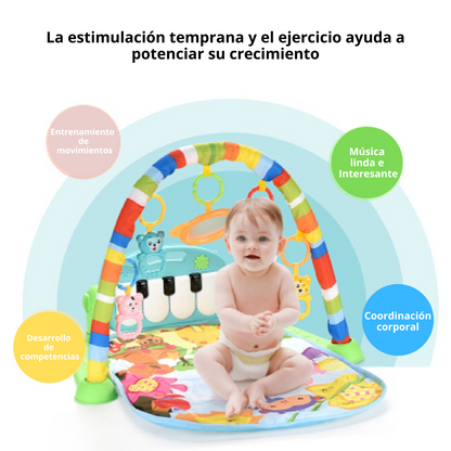 Alfombra Gimnasio Y Piano Musical, Multifuncional Para Bebes