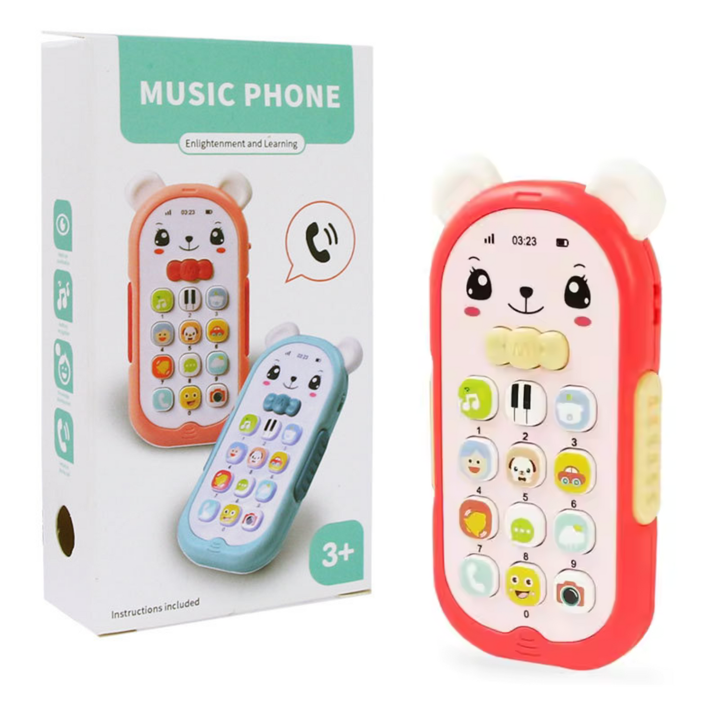 Teléfono Celular Musical Con Luces Juguete Para Bebé Y Niños