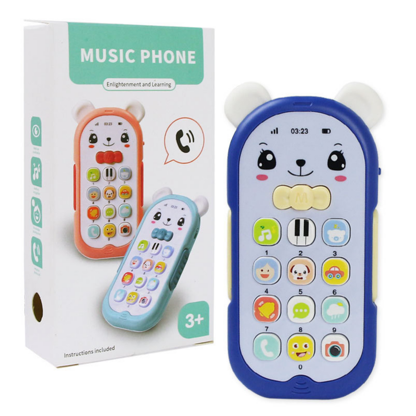 Teléfono Celular Musical Con Luces Juguete Para Bebé Y Niños