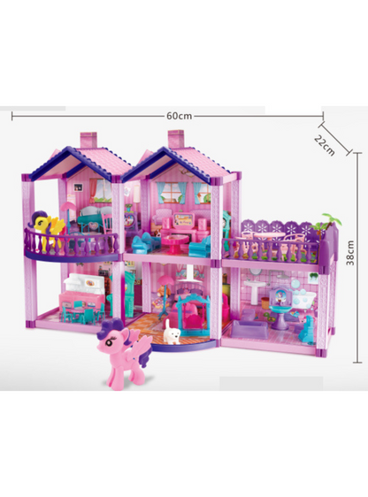 Casa de Muñecas Pony con Muebles