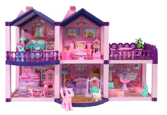 Casa de Muñecas Pony con Muebles