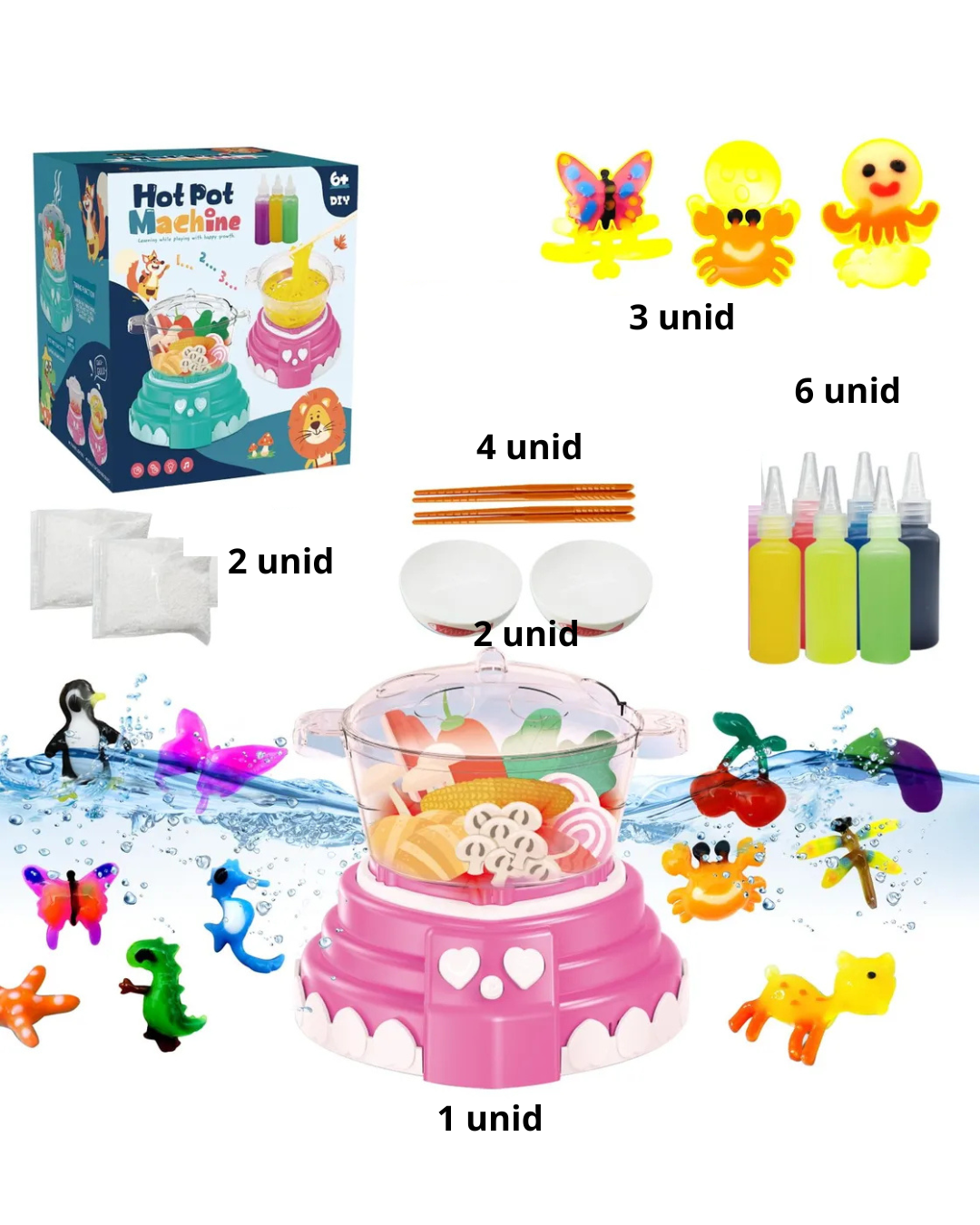 Juguete Olla Con Elfo Mágico De Agua + Accesorios